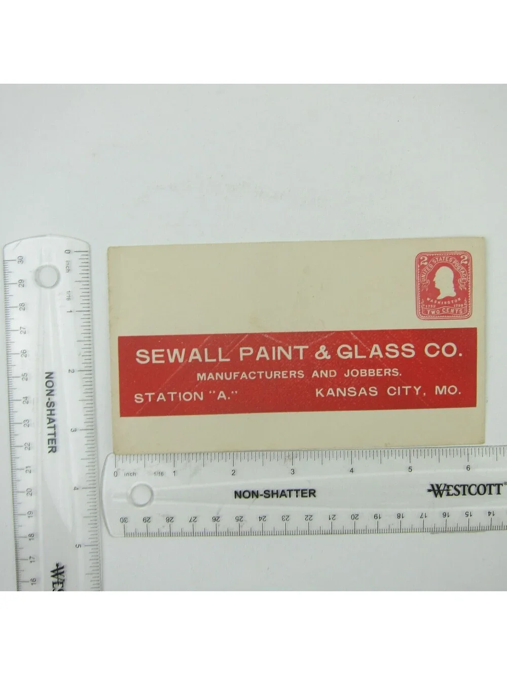 US Postal Stationery Sewall Paint & Glass Co Kansas City Missouri 2c Antique